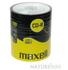 100 Maxell Blank CD-R CD discs 700MB 80m Extra Protection Shrinkwrap 624037 52x - Afbeelding 1 van 2