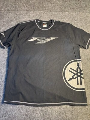 Yamaha Motorcycle Racing T-Shirt Mens Large Black Logo Sport Graphic Pullover - Image 1 of 4