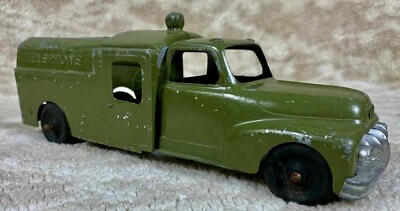 *********Hubley Kiddie Juguete #478 Campana Teléfono Camión Verde Ejército - Años 50********* Foto 1 de 4