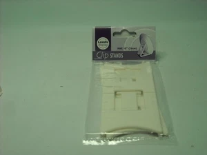 TWO of LARGE Ivory Cream PLATE DISPLAY CLIP STAND Maximum Plate Size 10" - Picture 1 of 4