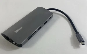 Estación de acoplamiento Trust 23775 Dalyx 7 en 1 100 vatios HDMI LAN USB-C 3.0 SD Micro SD - Imagen 1 de 3