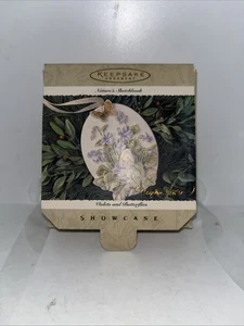 1995 Hallmark Violets and Butterflies Keepsake Showcase Ornament - Picture 1 of 5
