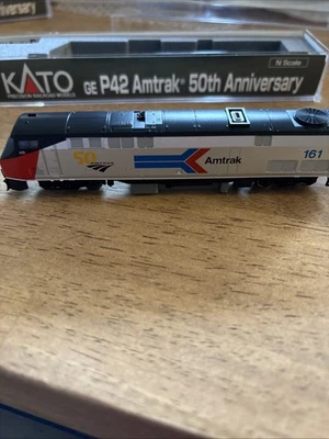 KATO N-Scale #176-6036 GE P42 #161 Amtrak PhaseⅠwith 50th Anniversary Logo Japan - Image 1 of 4