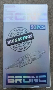 Bronc 50 Stück Tattoo Cartridge Nadeln 1205rl - 5rl #12 Standard 0,35mm - Bild 1 von 2