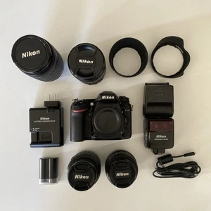 Nikon D7100 24.1MP DSLR Camera w/ 4 Lenses, Flash, Charger, Battery, Bag & More! - Picture 1 of 24