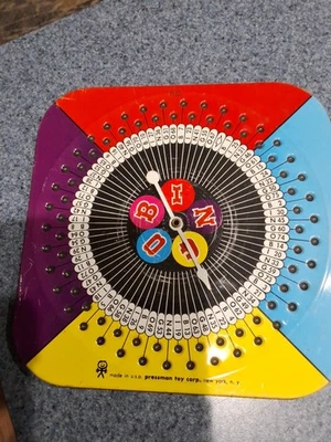 Vintage Metal Square Bingo Spinner Pressman Toy Corp. # 1165 - Image 1 of 3