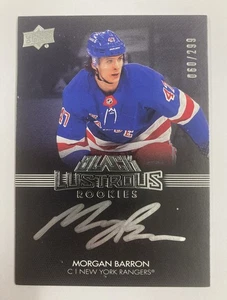 2021-22 NHL UD Black Lustrous Rookie Signatures #LRS-BA Morgan Barron 060/299 - Bild 1 von 2