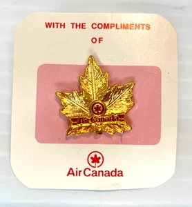 Pin de solapa de hoja de arce vintage de Air Canada Airline - Imagen 1 de 3