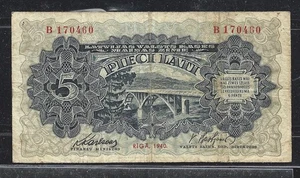LATVIA $5 LATI P.34 (VF) FROM 1940 - Picture 1 of 2