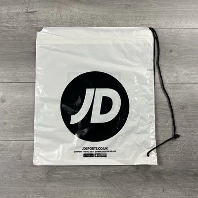 JD Sports Drawstring Gym / Festival / PE / School Bag ‘White / Black’ - Unused!
