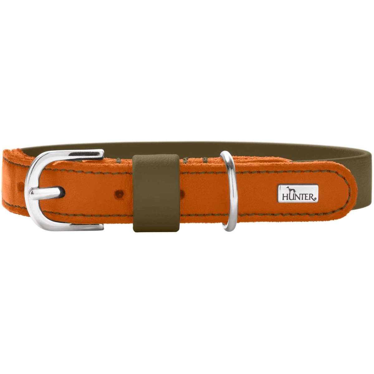 HUNTER MAGIC STAR Hundehalsband Aus Leder – Mit Sternen, Weich, Für Halsumfang 47-54 Cm, Schwarz, Made In Germany