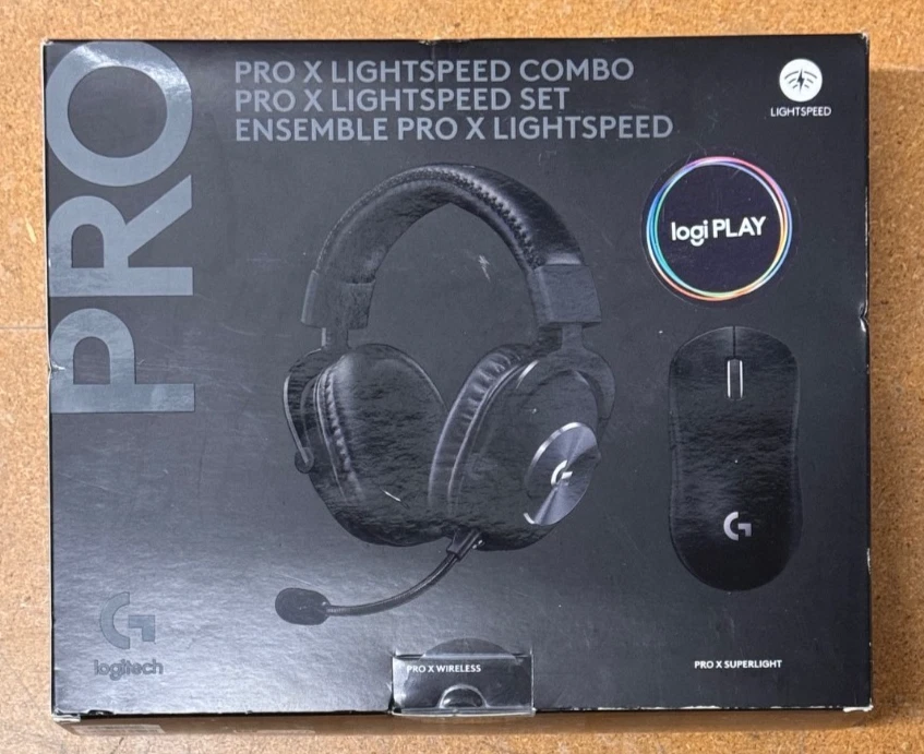 LOGITECH G PRO X LIGHTSPEED COMBO GAMING HEADSET & PRO X SUPERLIGHT MOUSE NEW - Image 1 of 1