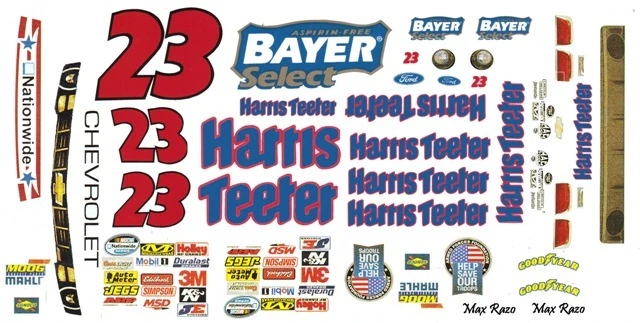 Calcomanías de tobogán acuático #23 Local Short Track Camaro 2013 escala 1/43 Foto 1 de 1