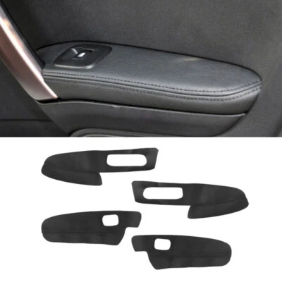 4*Black Left&Right Door Panel Armrest Leather Cover For Peugeot 2008 2015-2022 - Изображение 1 из 4