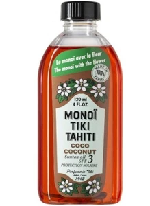 Aceite bronceado solar Monoi Tiki Tahiti coco coco bronceado FPS 3 para cuerpo 120 ml - Imagen 1 de 2