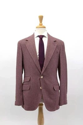 NUEVO CON ETIQUETAS $4995 Abrigo deportivo Brunello Cucinelli para hombre mezcla de cachemir espiga 48/38 A252 Foto 1 de 4