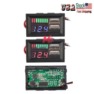LED Digital Display Voltmeter Voltage Meter Dual USB 5V Battery Capacity Tester - Picture 1 of 14