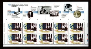 NO 1584i, UNITED NATIONS 50TH ANNIVERSARY, UNFOLDED SHEET NH* - Bild 1 von 1