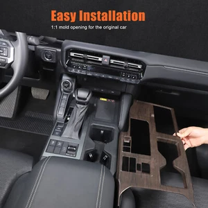 Oak Wood Grain Center Control Gear Panel Trim For Toyota Land Cruiser LC250 2024 - Bild 1 von 12
