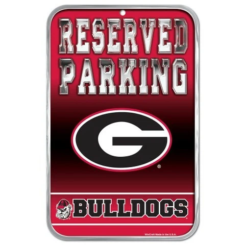 GEORGIA BULLDOGS UGA RESERVED PARKING 11"X17" PLASTIC SIGN DURABLE POSTER NCAA Cover