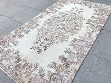 ANTIQUE BEIGE RUG NEUTRAL HAND KNOTTED MINI RUG, MINI DOOR MAT FOR KITCHEN
