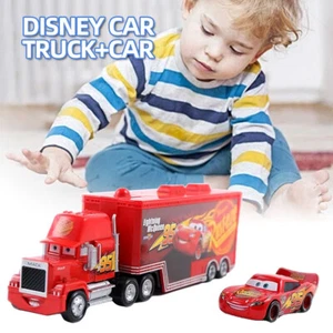 Disney Pixar Car Truck+Car Toy Car Kids Children GIFT 1:55 METAL TOY MODEL US - Picture 1 of 3