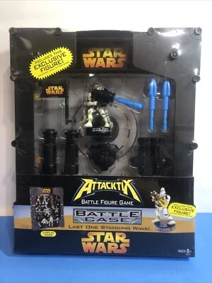 2005 Star Wars Attacktix Battle Case With Exclusive Clone Figure New Sealed - Image 1 of 4