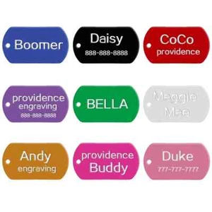Tag Pet Dog Cat ID Engraved Name Personalised Customised Tags Puppy Kitten - Picture 1 of 38