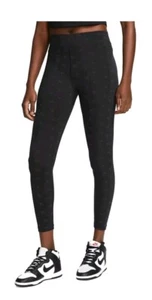 Nike Air Damen hochtailliert bedruckte Leggings DQ6573-010 schwarz/weiß Gr. XS - Bild 1 von 2