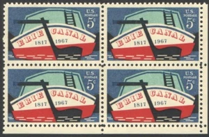 Estampillas de 5 centavos vintage de franqueo de Estados Unidos sin usar ERIE CANAL 1817-1967 - Imagen 1 de 2