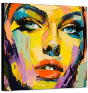 Manuela Face Abstrakt art Pop Modern  Bild Top Wandbild Aktuell Kunst FC32 - Picture 1 of 3