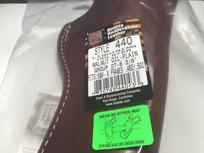 Triple K Style 440 Lightning holster S&W X frame 8 3/8 inch RH/CD NEW - Image 1 of 4