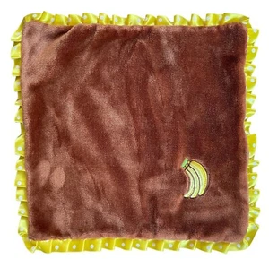 Goffa Lovey BANANA Felpa Marrón Amarillo Lunares Manta de Seguridad Bebé 15" Difícil de Encontrar - Imagen 1 de 4