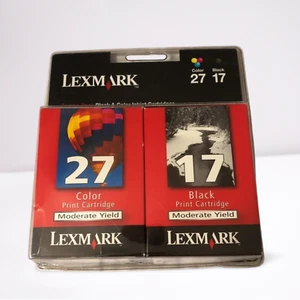 Genuine Lexmark 17 & 27 Black and Color Ink Cartridges Combo Pack SEALED - Picture 1 of 3