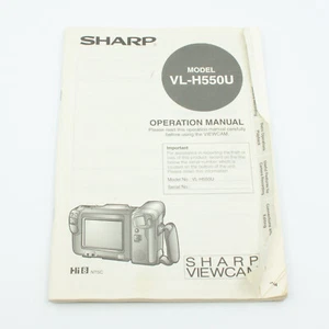 Sharp - Viewcam VL-H550U - Video Camera Instruction Book Manual Guide - Picture 1 of 2