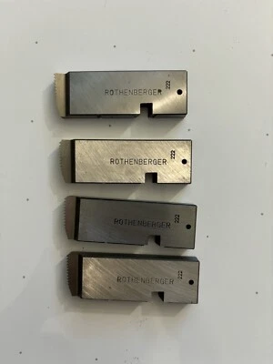 Rothenberger 222 Thread Cutting Jaw Set, HSS, BSPT R, 2.1/2” - 4” - Image 1 of 3