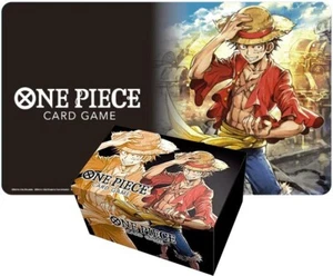 ONE PIECE CARD PLAYMATE AND STORAGE BOX SET MONKEY D LUFFY GAME BANDAI BOX E TAP - Foto 1 di 4