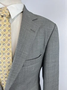 Hardwick Clothes Herren Grau Haifischleder Wolle Anzug Größe 42 L Hose 38 X 34 - Bild 1 von 13