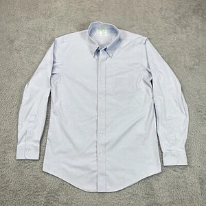 Brooks Brothers Milano Dress Shirt Men 15.5-33 Blue Supima Cotton Button Down - Picture 1 of 7