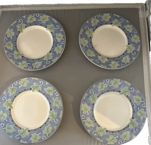 Four Pfaltzgraff Blue Isle Bread Plates Cottage Core Farmhouse Core - Picture 1 of 4