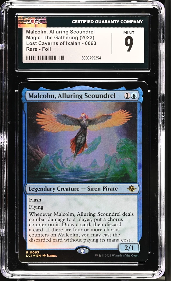 MALCOLM, ALLURING SCOUNDREL LCI Foil Rare CGC 9 MTG EDH [Nostalgium] - Image 1 of 2
