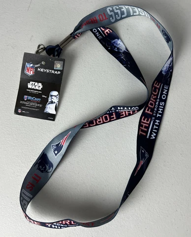 New England Patriots Star Wars Lanyard keyholder Chain The Force Is Strong NFL Cover