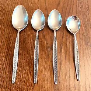 AMC Cascade Textured Black Accent Japan 2- P/O Spoons 1- Serving1- Sugar - Picture 1 of 7