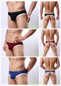 New Men Briefs Lingerie Thong Jockstrap G-string Back Hole Pouch Underwear Boxer - Picture 1 of 17