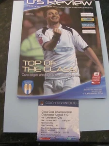 Colchester V Leicester City 13.1.07 Programm & Ticket in sehr gutem Zustand - Bild 1 von 1