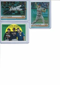 2019 Topps Baseball Brad Peacock #136 / George Springer #323 Rainbow Foil +More+ - Picture 1 of 1