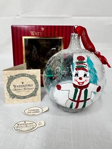 Waterford Holiday Erbstück Schneemann Schneeball Glas Weihnachtsschmuck 2 - Bild 1 von 15