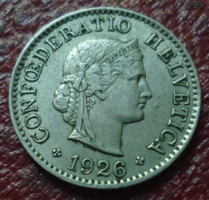 1926-B SWITZERLAND 5 RAPPEN IN EF CONDITION - Picture 1 of 2