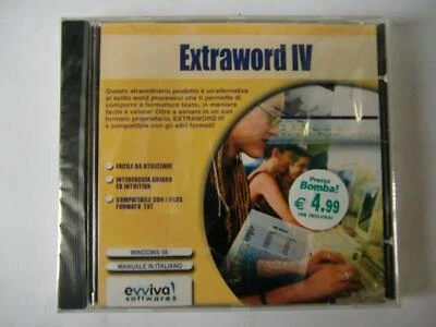 CD SOFTWARE MANUALE EXTRAWORD IV EVVIVA SOFTWARE VIDEOSCRITTURA TXT WORD OFFICE - Immagine 1 di 2