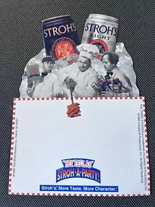 Decalcomania Espositore 1996 Stroh's Brewing Company TRE TIRAPIEDI - Hey Fella’s NOS - Foto 1 di 9